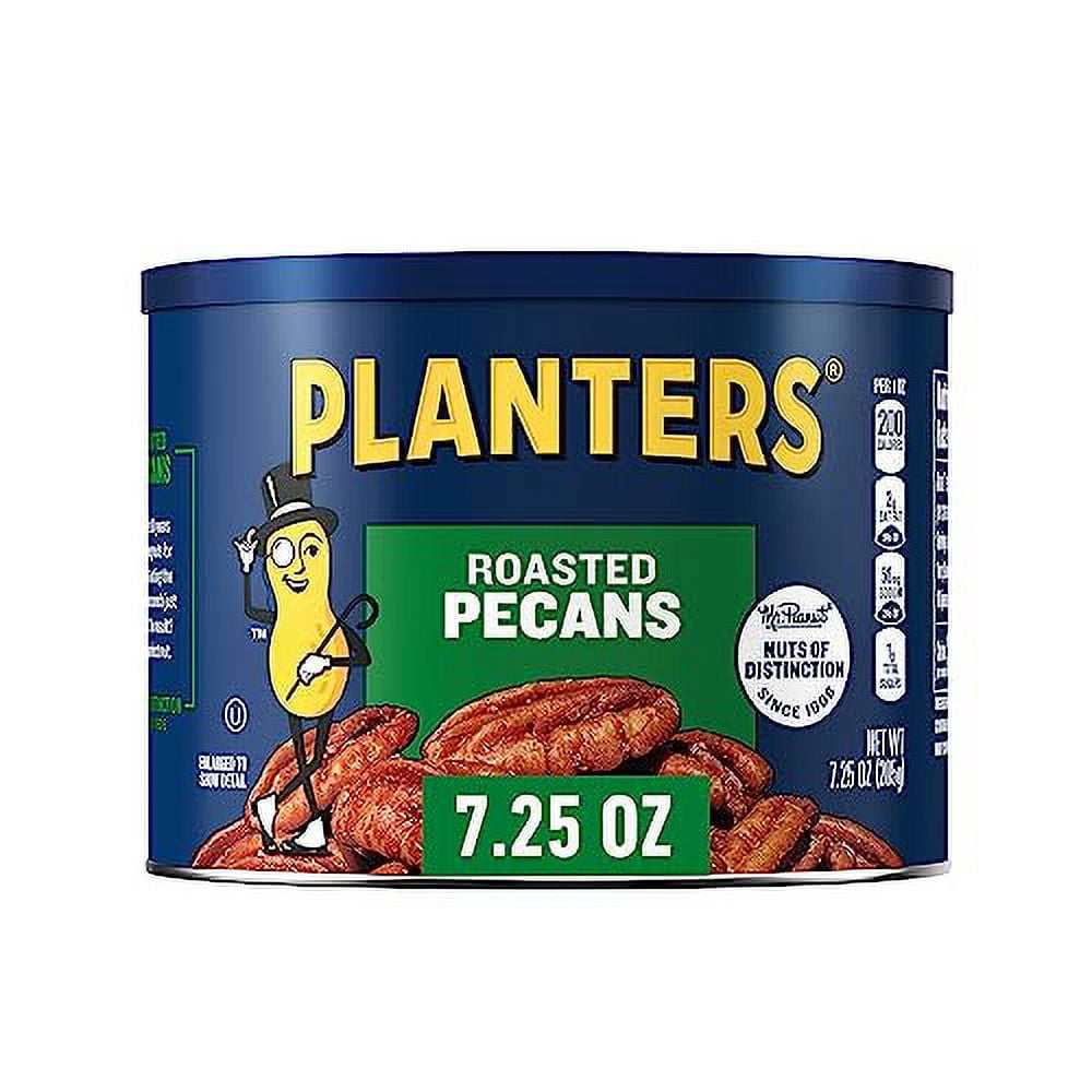 PLANTERS Roasted Pecan Nuts, Party Snacks, PlantBased Protein, 7.25 Oz