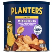 PLANTERS Salted Mixed Nuts, 6g (7% DV) Plant-Based Protein, 56 oz Can