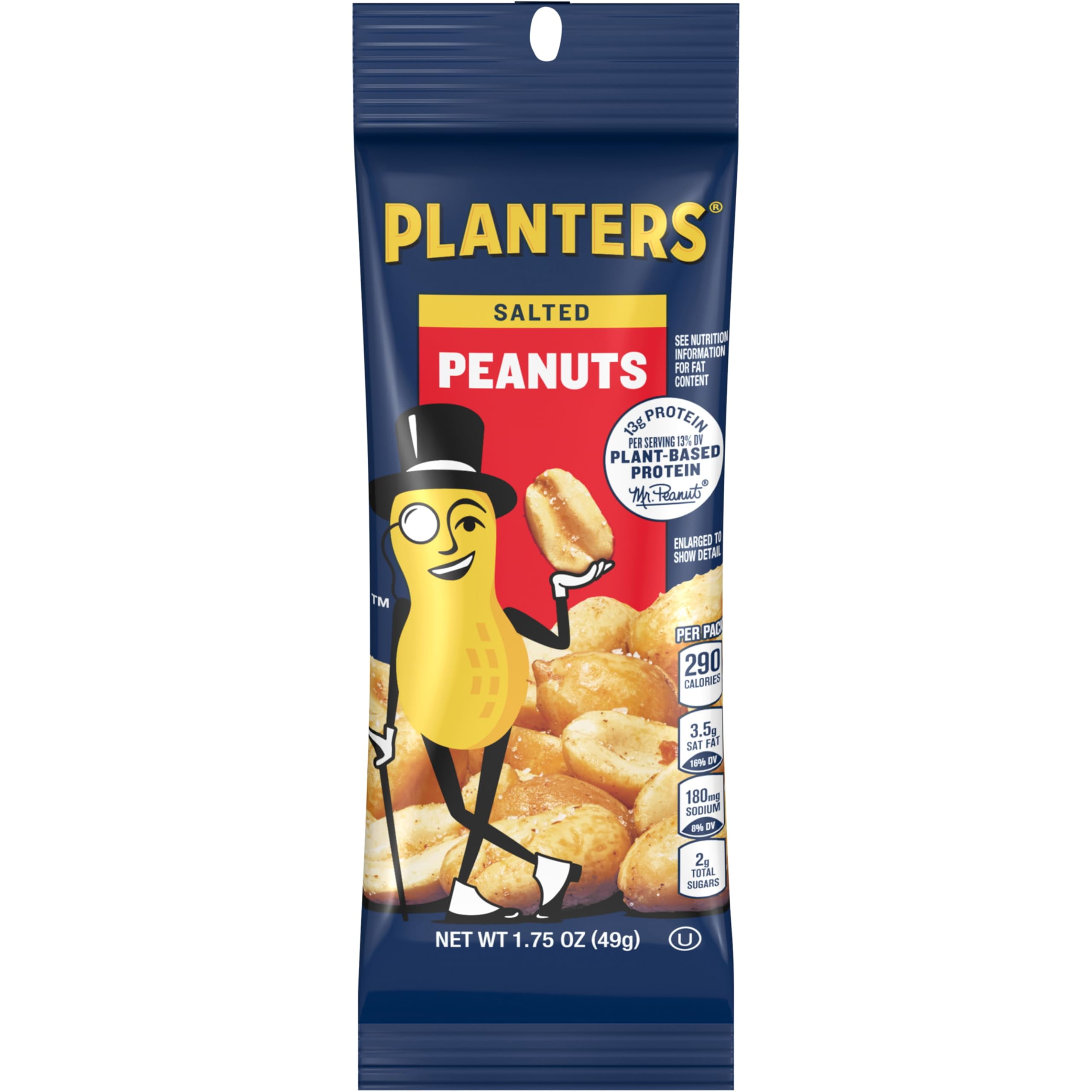 PLANTERS Salted Peanuts, Nuts MMF7 Individual Packs, Party Snacks