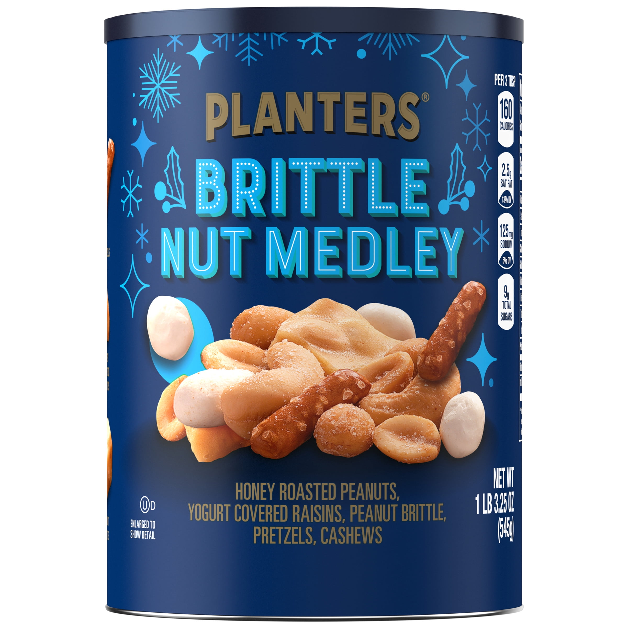 PLANTERS Winter Edition Brittle Nut Medley Trail Mix Snack with Honey
