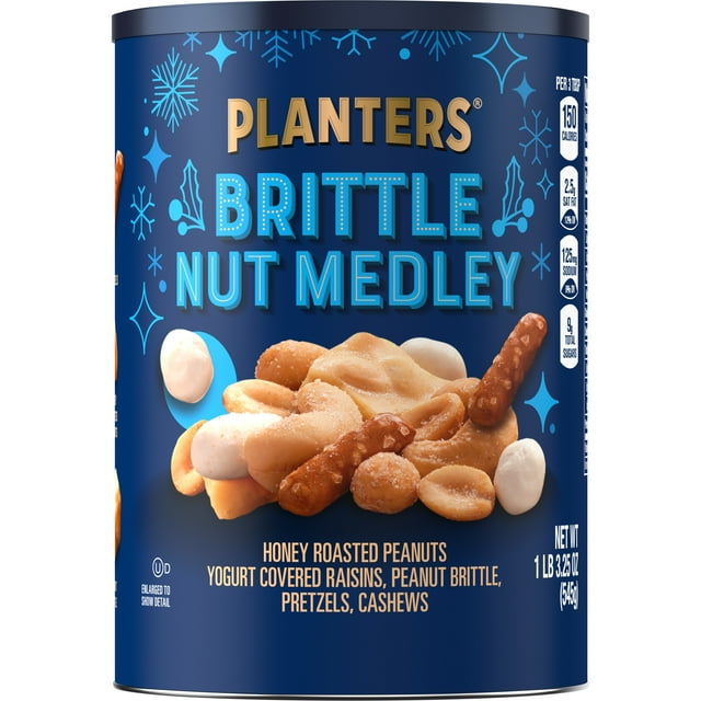 PLANTERS Winter Edition Brittle Nut Medley Trail Mix Snack with Honey