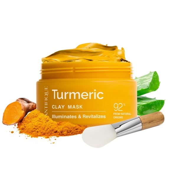Plantifique Korean Turmeric Clay Mask with Vitamin C for Face and Body Targets Dark Spots, Refines Pores and Hydrates, 3.88 Ounce