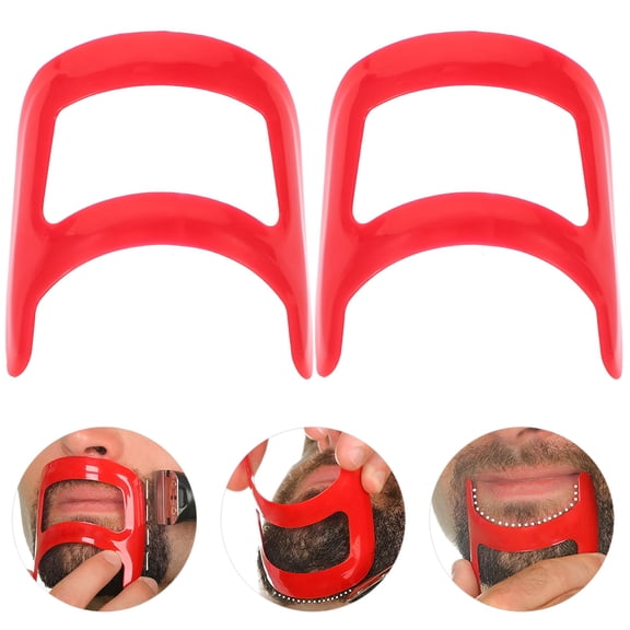 PLANTORA 2026 New 2Pcs Beard Shaping Template Beard Guide Shaper Beard Shaping Styling Tool Beard Modelling Combs Professional for Home,Barber,Travel