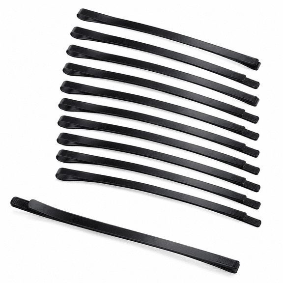 PLANTORA 60Pcs Black Jumbo Bobby Pins 3.35 Inch Metal Hair Clips Premium Secure Hold Hair Pins Classic Diy Painting Hairpins Hair Accessories Barrette for Buns for Women Girls Thick Long A1017