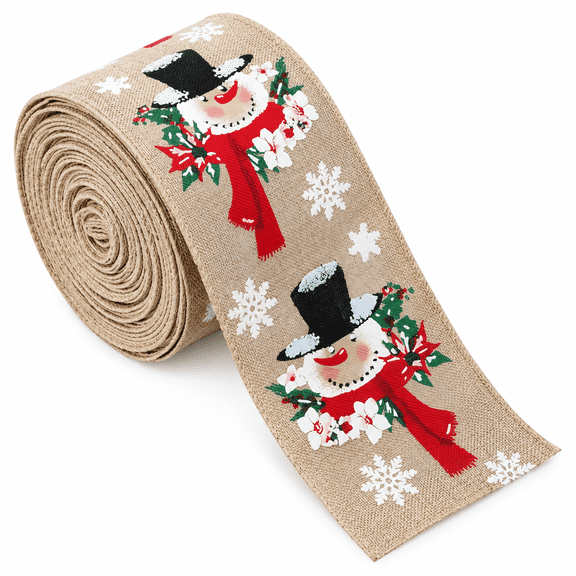 PLANTORA Gift Ribbon Wired Christmas Wire Edged Ribbons for Xmas Tree Organza Sheer Glitter Gift Wrap,Crafts,Decor,Holiday Wrapping Craft&Flowers Valentines Day Large Roll