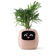PLANTSIO Smart pet Planter Robot Guidance on Plant Care with Emojis, Adorable Plant Companion with Rich Gesture Interaction, Neat Desk Setup Gift Pink