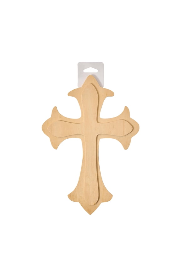 11" Wood Cross Plaque