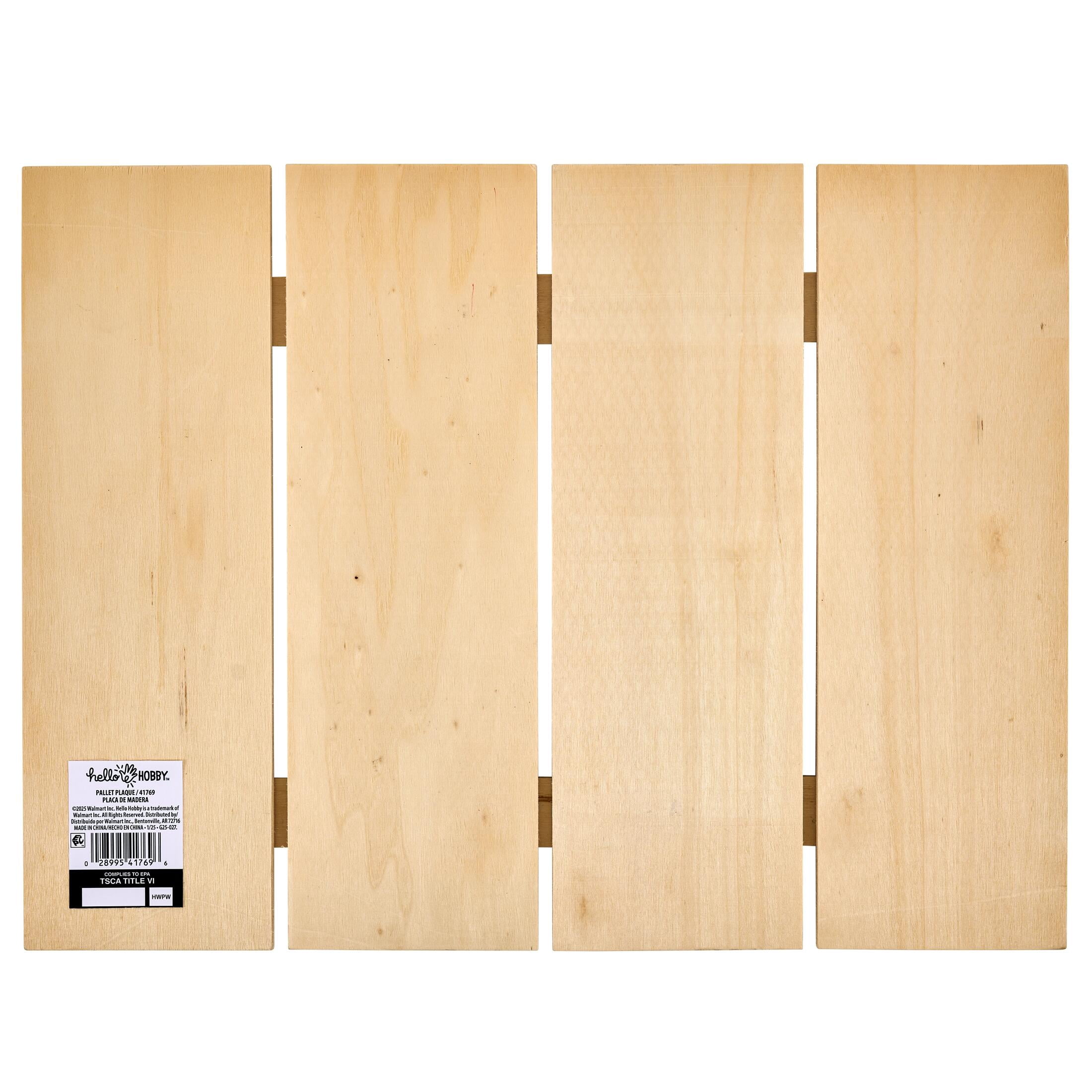 Hello Hobby Large Wood Pallet Plaque, 15.9" x 11.9"