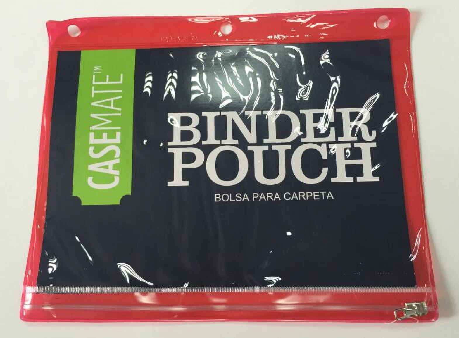 PLASTIC BINDER POUCH,CASEMATE BRAND,BINDER POUCH,CLEAR PVC,FIT 3BINDER