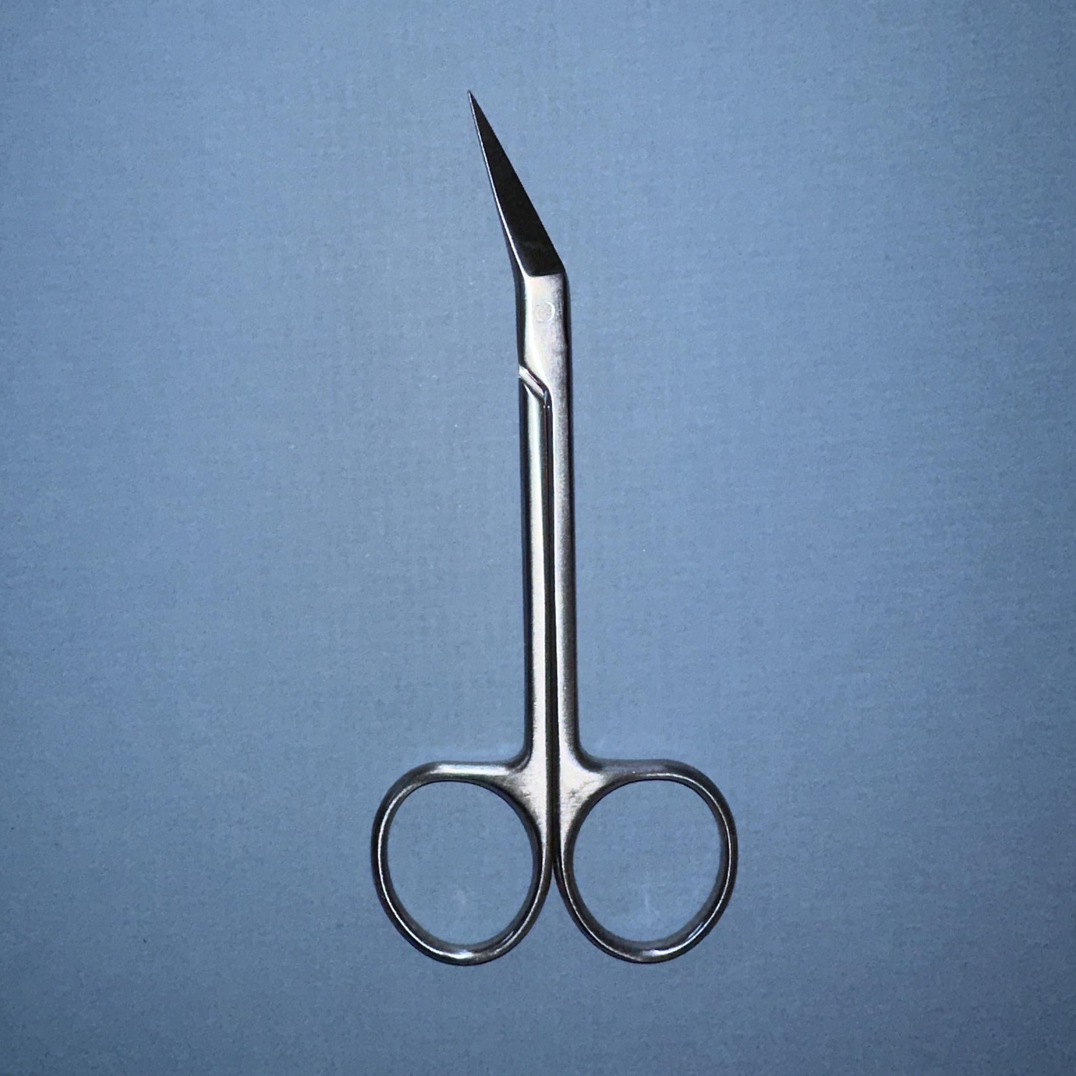 Silver Plastic Canvas Scissors 4.5 Inch, Easy Cut Angled Blades