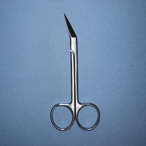 Silver Plastic Canvas Scissors 4.5 Inch, Easy Cut Angled Blades