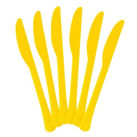 PLASTIC KNIVES - YELLOW