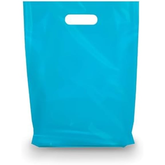 PLASTIC MERCHANDISE STORE BAGS, 9"x12", 12"x15"& 15x18 and more Retail Bags (Blue, 12" x 15")