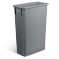 thumbnail image 1 of Plastic Prince 23 Gallon Slim Trash Can Kitchen, Commercial Tall Trash Bin Narrow, Rectangular Slim Jim Skinny Garbage Can for Home Garage Cabinet Restaurant, Gray, 1 of 9