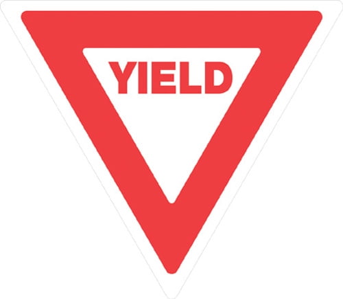 Voss Signs 499 Y Wr Plastic Reflective Sign 12