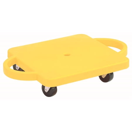 PLASTIC SCOOTER W/HANDLES-YELLOW