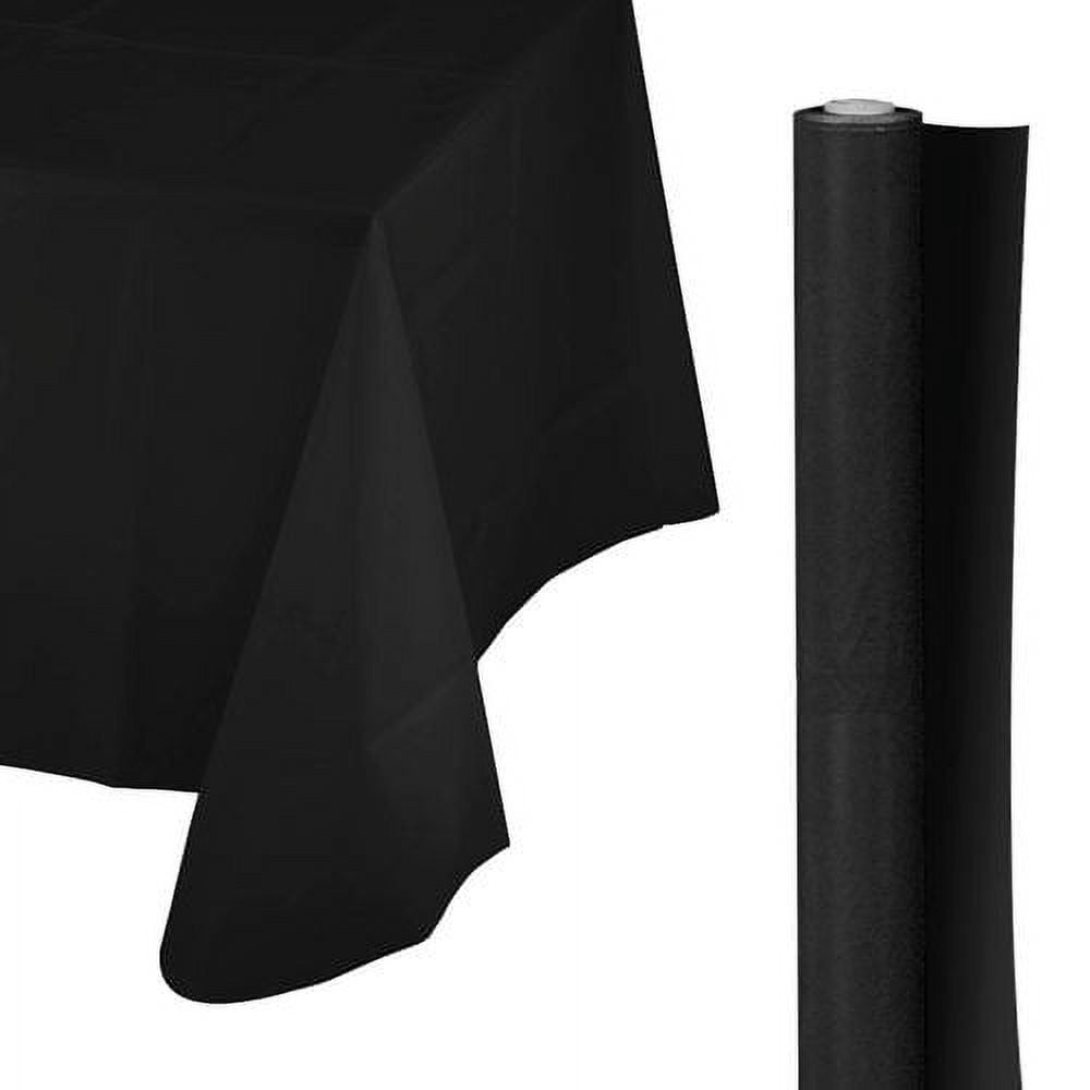 PLASTIC TABLE COVER ROLL 40 X100 BLACK Walmart