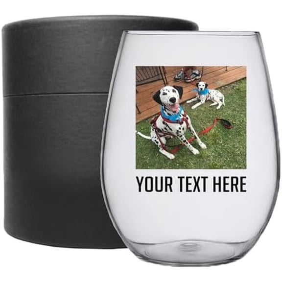 PLASTIC sTEMLESS wINE cUP - cUSTOM mUM 15OZ pRINTED pHOTO, tRITAN tUMBLER gIFT FOR bIRTHDAY, cUSTOMIZED mOM wINE gLASS, pERSONALIZED mOTHERS dAY CUPS WITH pICTURE, dISPOSABLE, rEUSABLE, sHATTERPROOF