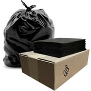 PLASTICPOWER 35-40 Gallons Large Trash can bags Heavy duty|100packs|33 * 39|2 mils|Black Thickened Grabag Bags- Kitchen,Commercial,Building,Sanitation,Hotel,Property