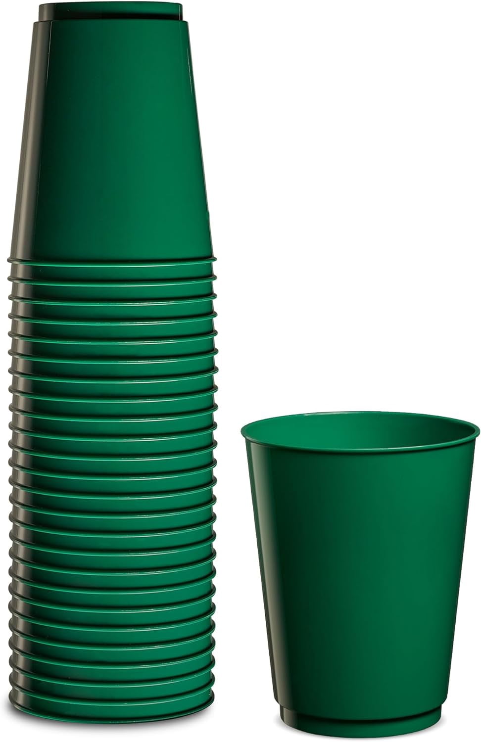 PLASTICPRO 10 Oz Disposable Cups Plastic Tumblers Party Cups Green, 50 ...
