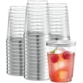 thumbnail image 1 of PLASTICPRO 10 Oz Silver Rimmed Disposable Cups Plastic Tumblers Party Cups, 50-Pack, 1 of 9