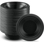 PLASTICPRO 12 Oz Black Plastic Bowls Round Disposable Microwavable Bowls, 800-Pack