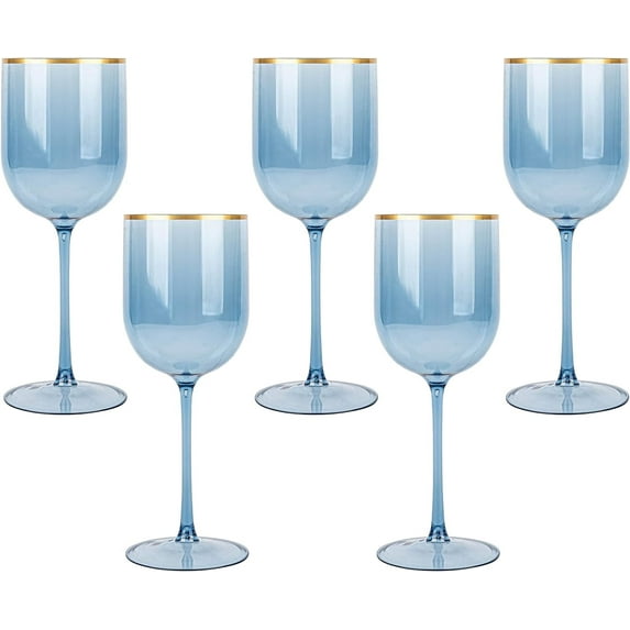 PLASTICPRO 12 Oz Plastic Wine Glasses 10-Pc Disposable Wine Glasses Drinking Set