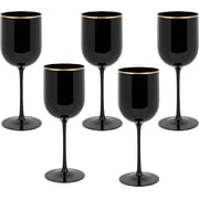 PLASTICPRO 12 Oz Plastic Wine Glasses 10-Pc Disposable Wine Glasses Drinking Set