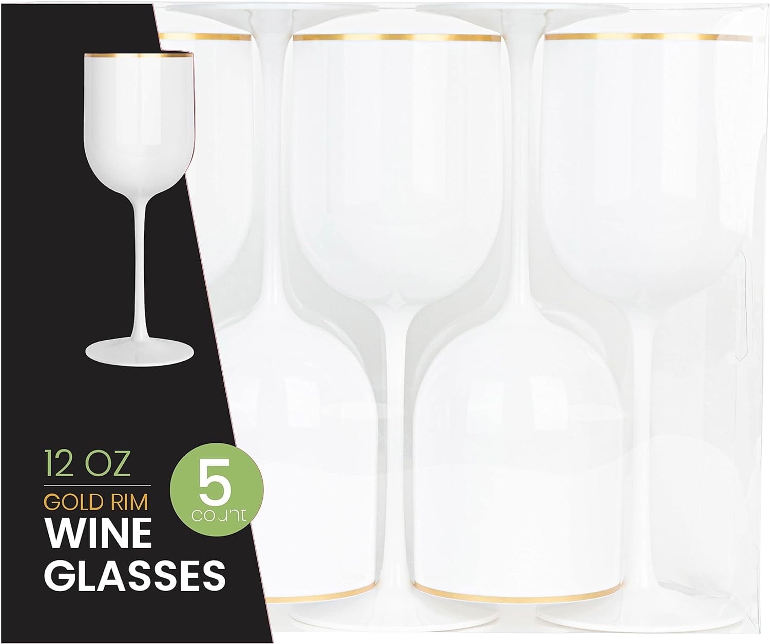 PLASTICPRO 12 Oz Plastic Wine Glasses 10-Pc Disposable Wine Glasses  Drinking Set