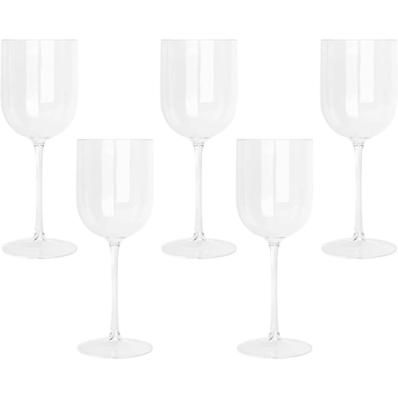 PLASTICPRO 12 Oz Plastic Wine Glasses 10-Pc Disposable Wine Glasses Drinking Set