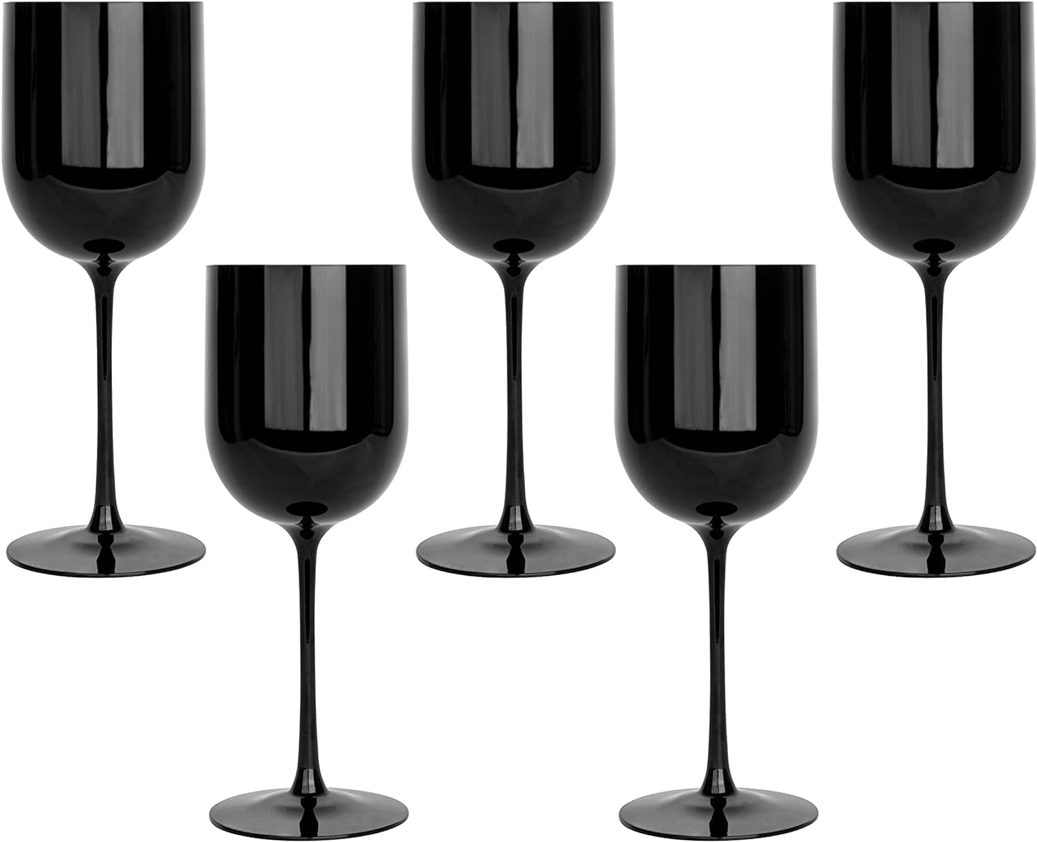 PLASTICPRO 12 Oz Plastic Wine Glasses 25-Pc Disposable Wine Glasses Drinking Set