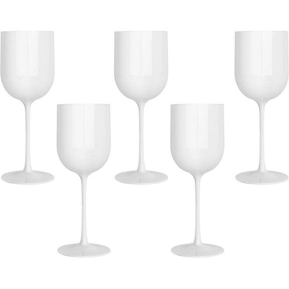 PLASTICPRO 12 Oz Plastic Wine Glasses 25-Pc Disposable Wine Glasses Drinking Set