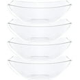 thumbnail image 1 of PLASTICPRO 128 Oz Disposable Serving Bowls Clear Plastic Square Snack Bowls, 4-Pack, 1 of 8