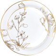 thumbnail image 1 of PLASTICPRO 128-piece Gold Floral Plastic Plates Disposable Heavy Duty Elegant Plate for Party, 7'' & 10'', 1 of 8