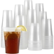 PLASTICPRO 16 Oz Clear Disposable Cups Plastic Cups for Party, 100-Pack