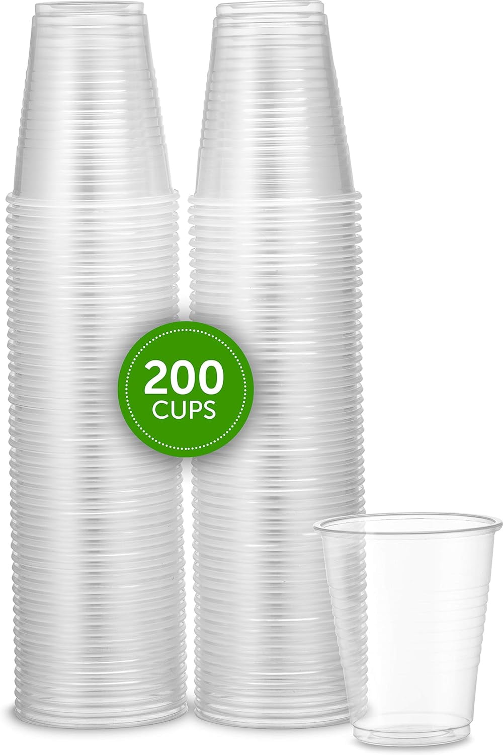 PLASTICPRO 5 Oz Clear Disposable Cups Plastic Cups for Party, 200Pack