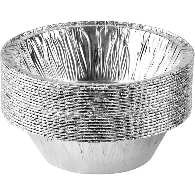 PLASTICPRO 6” Round Disposable Pans Non Stick Aluminum Foil Baking Pans