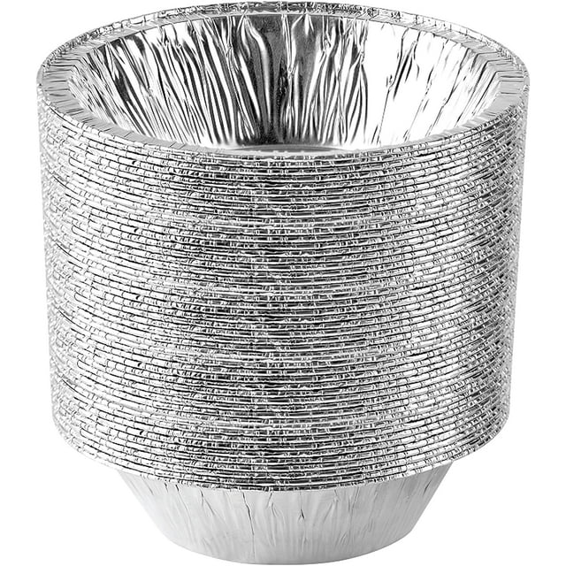 PLASTICPRO 6” Round Disposable Pans Non Stick Aluminum Foil Baking Pans