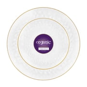PLASTICPRO 7  & 10  Combo Plastic Plates Disposable Dinnerware Set, Clear Hammered Design 64-Pack
