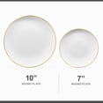 thumbnail image 1 of PLASTICPRO 7” & 10” Combo Plastic Plates Disposable Dinnerware Set, White & Gold Rim 32-Pack, 1 of 6