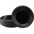 thumbnail image 1 of PLASTICPRO 7" Black Plastic Plates Lightweight Disposable Plates for Parties, 100-Pack, 1 of 7