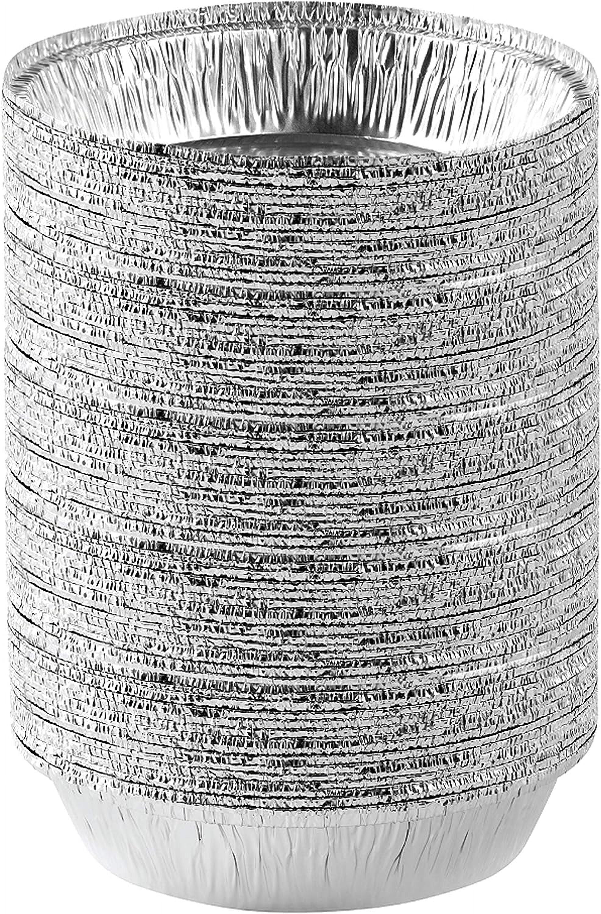 PLASTICPRO 7” Round Disposable Pans Non Stick Aluminum Foil Baking Pans