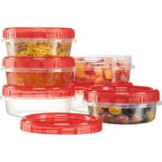 PLASTICPRO 8 Oz Twist Cap Meal Prep Containers Reusable Food Storage Containers with Lids, 6-Pack