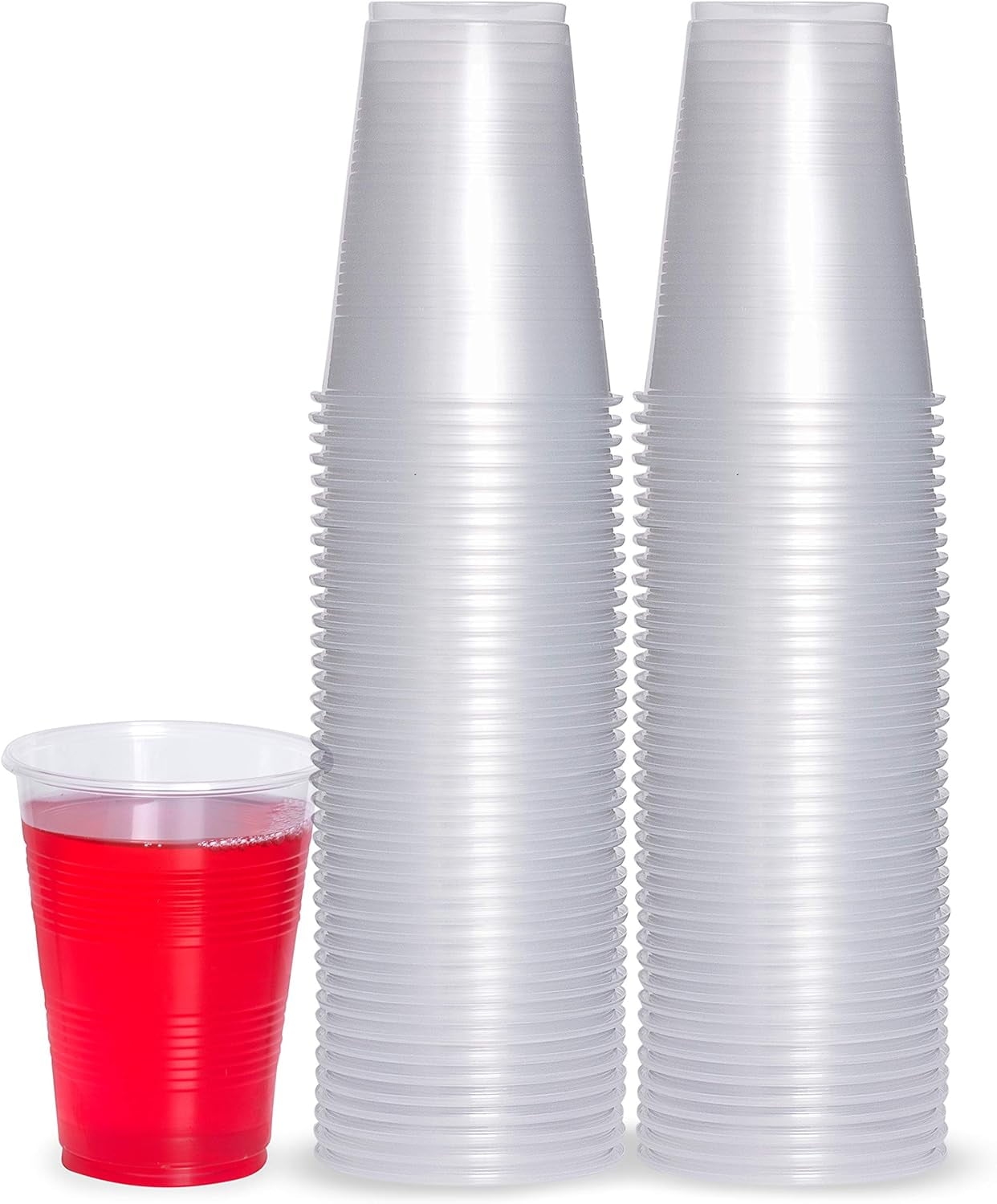 PLASTICPRO 9 Oz Clear Disposable Cups Plastic Cups for Party, 200Pack