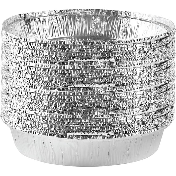 PLASTICPRO 9” Round Disposable Pans Non Stick Aluminum Foil Baking Pans, 20-Pack