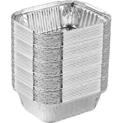 PLASTICPRO Aluminum Foil Baking Pans 5'' x 6'' x 2” Oblong Tin Foil Cake Pan for Ovens