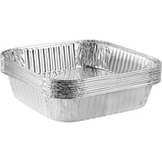 PLASTICPRO Aluminum Foil Baking Pans 8  x 8  x 2  Square Tin Foil Cake Pan for Ovens