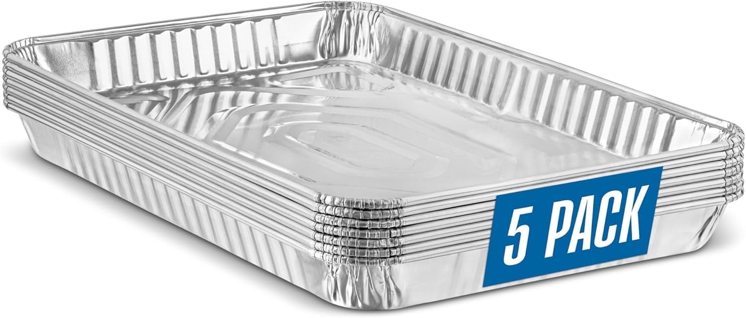 Walmart savings: PLASTICPRO Aluminum Foil Cookie Sheets for Baking 9” x 13” Sheet Pans, 5-Pack
