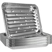 PLASTICPRO Aluminum Foil Grill Pans 9” x 13” Disposable Aluminum Foil Pans, 10-Pack