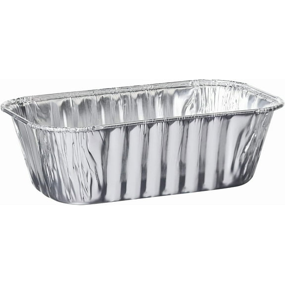 PLASTICPRO Aluminum Foil Loaf Pans 1 lb Tin Foil Baking Pans, 10 Pack